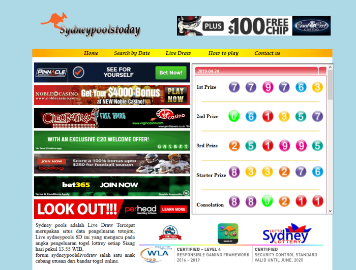 CHUTOGEL - Apa Itu System Bet di Sydney Pools?